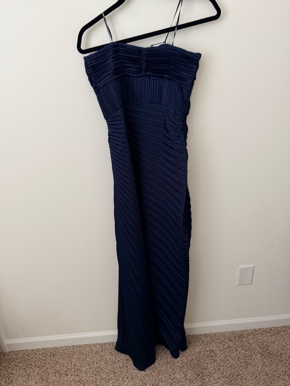 NWT AMUR Joyceanne Sweetheart Gown Strapless Pleated Gown in Deep Indigo Size 6 - Picture 10 of 11